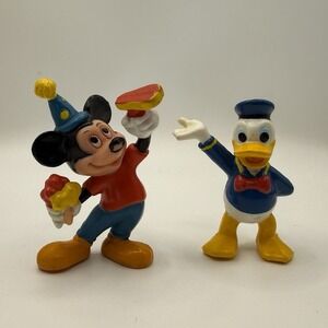 Vintage Walt Disney PVC Action Figures Mickey Mouse Daffy Duck Old Original